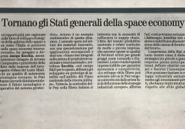 Tornano gli Stati Generali della Space Economy