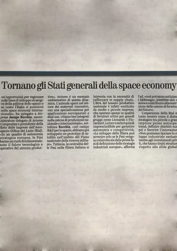 Tornano gli Stati Generali della Space Economy