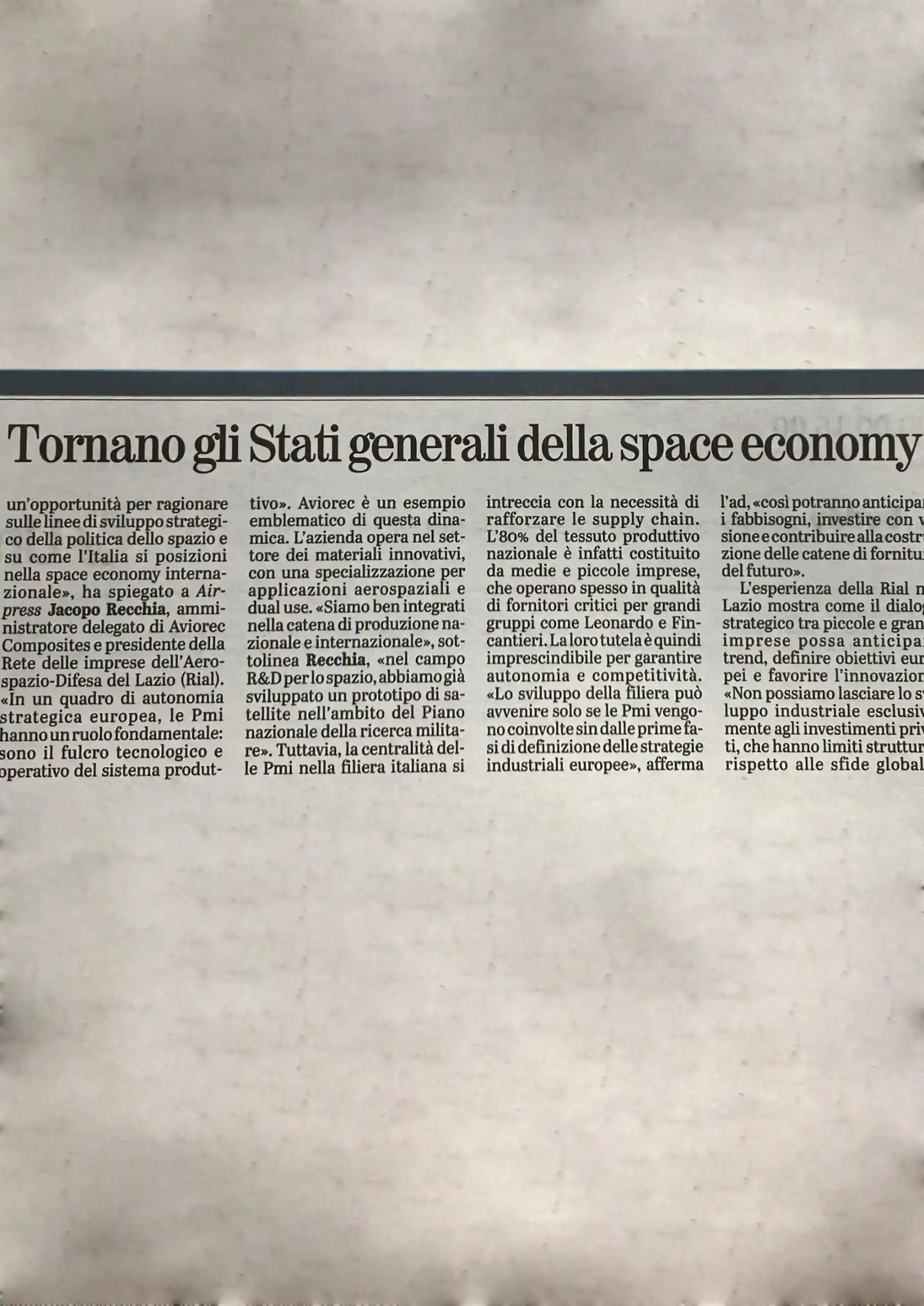 Tornano gli Stati Generali della Space Economy